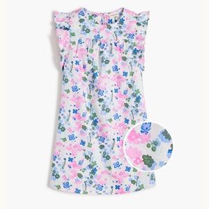 Crewcuts Floral Print Spring / Easter Dress with Ruffle Sleeves